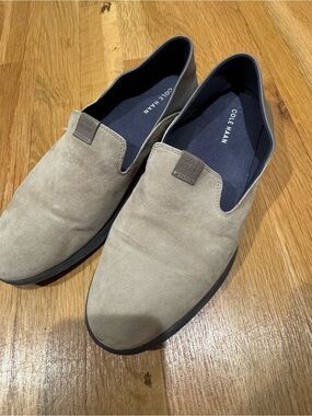 Cole Haan Women’s Grand Horizon  Taupe Suede Slip-On Shoes